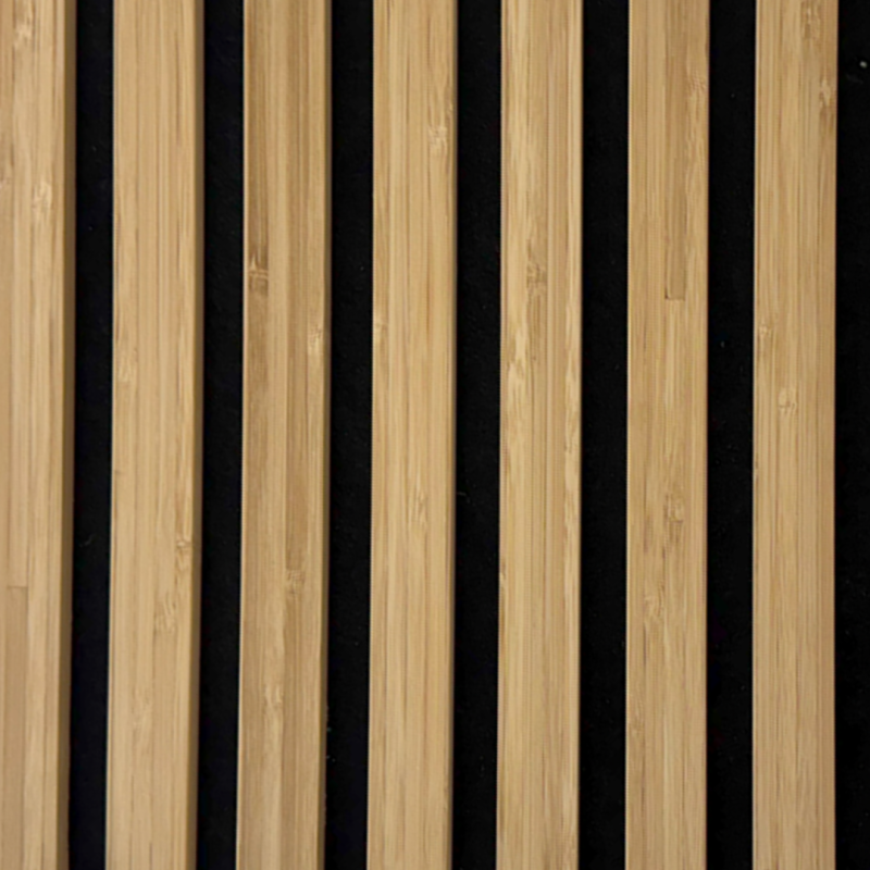 Licht eiken met zwart vilt - wandpaneel